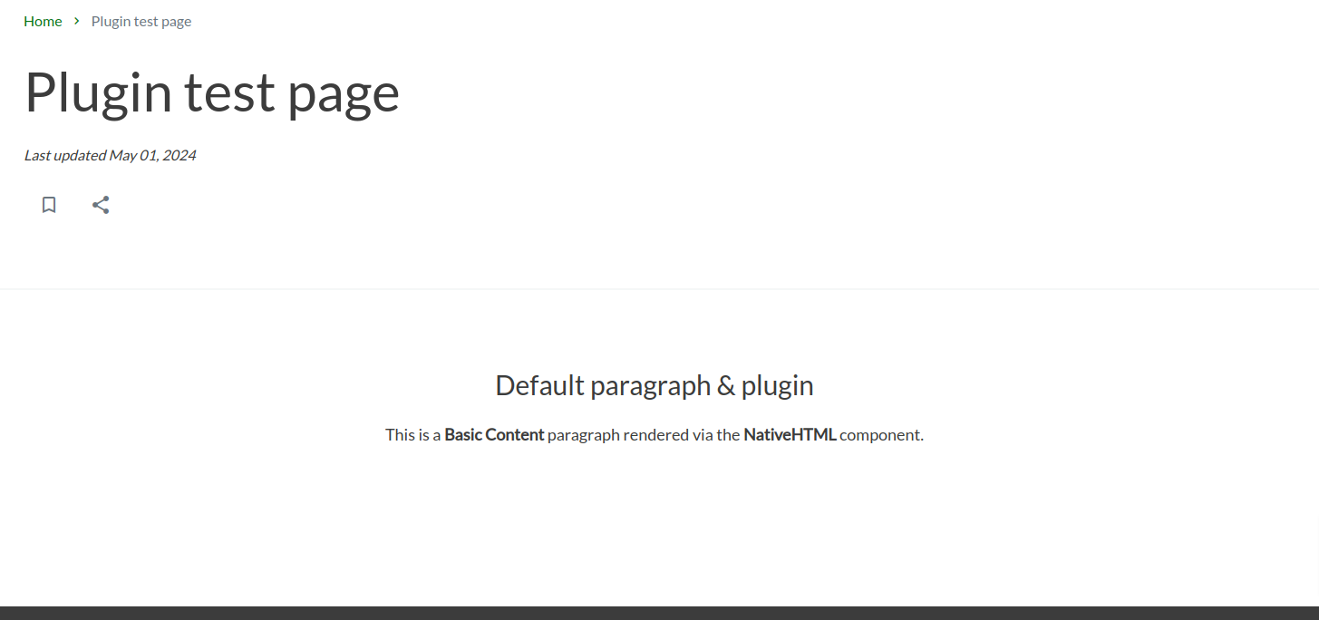 Default paragraphs in the frontend